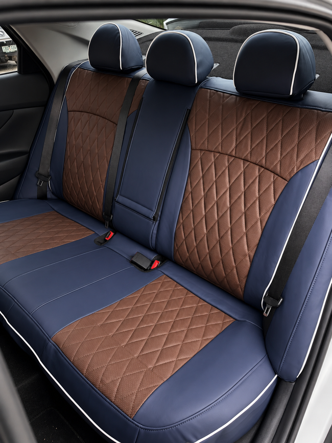Custom seat cover installation