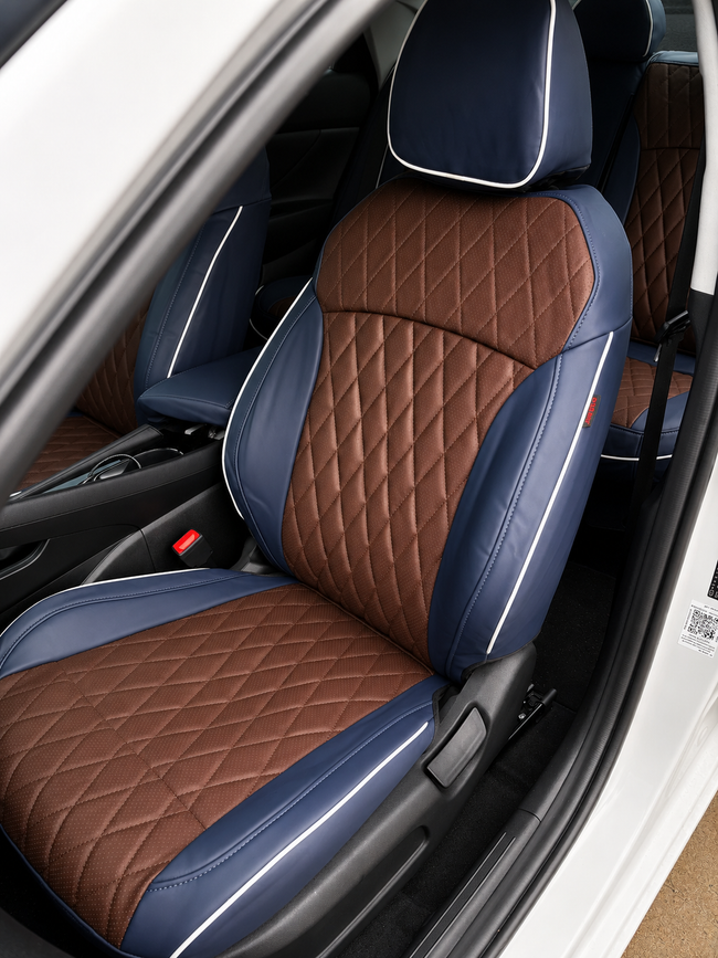 Custom seat cover installation