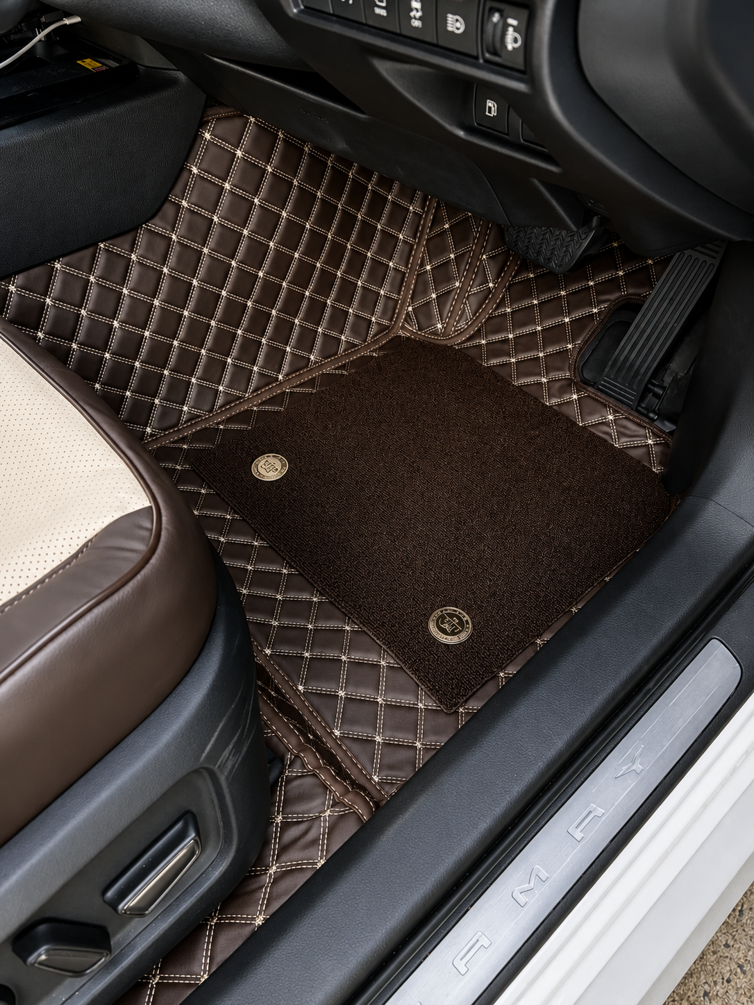 Custom floor mat installation