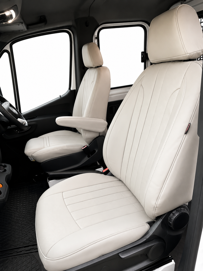 Custom seat cover installation