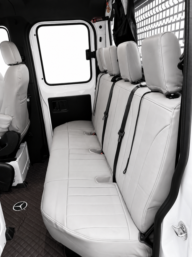 Custom seat cover installation