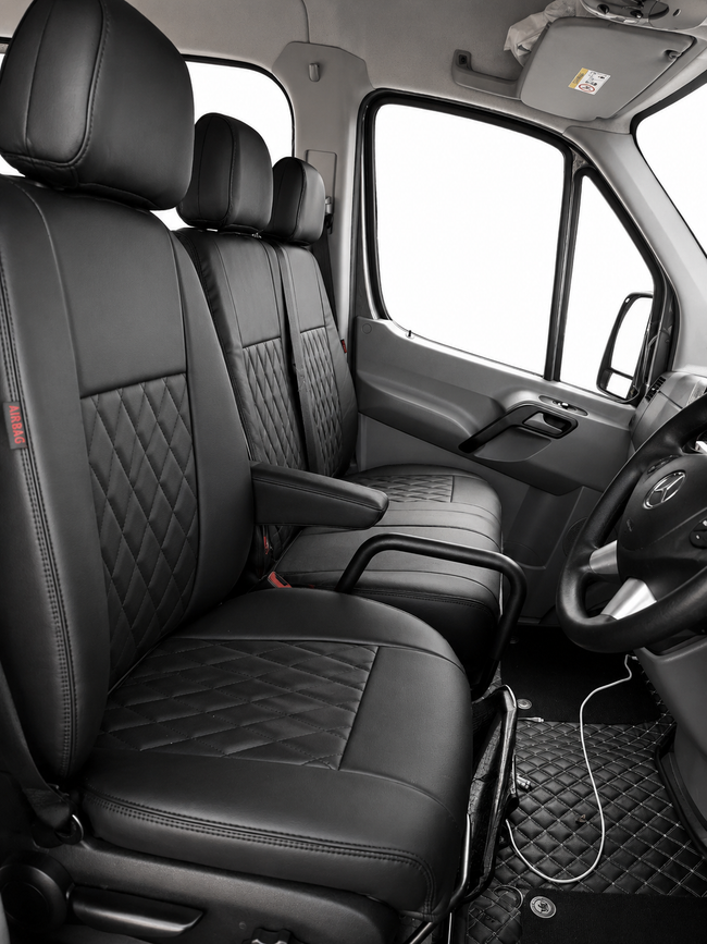 Custom seat cover installation