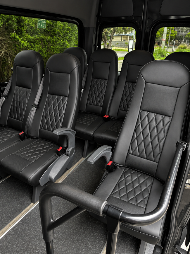 Custom seat cover installation