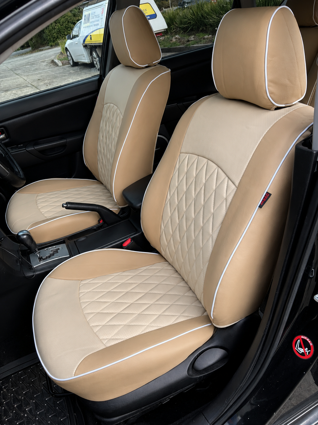 Custom seat cover installation
