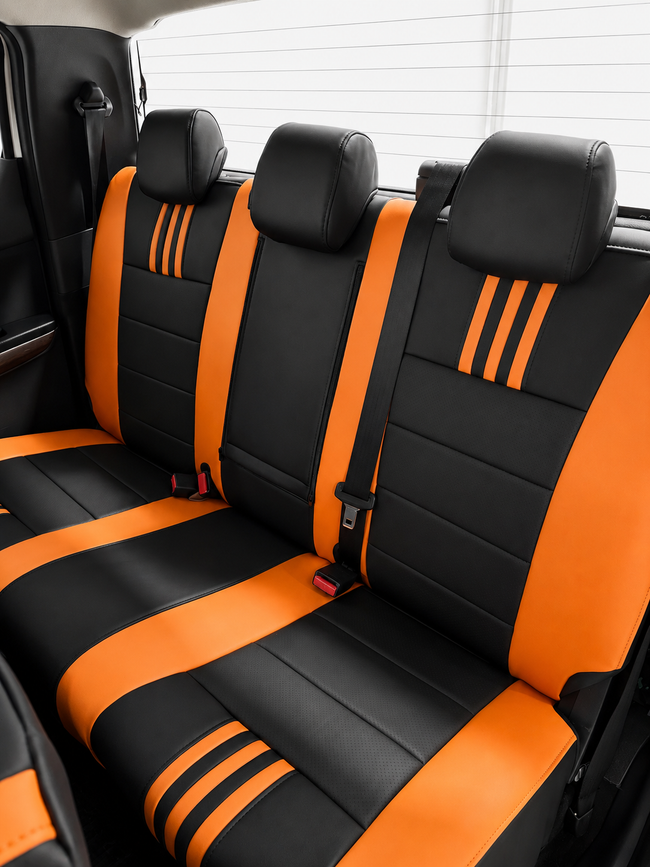 Custom seat cover installation