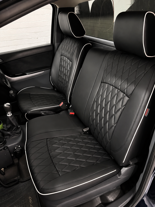 Custom seat cover installation