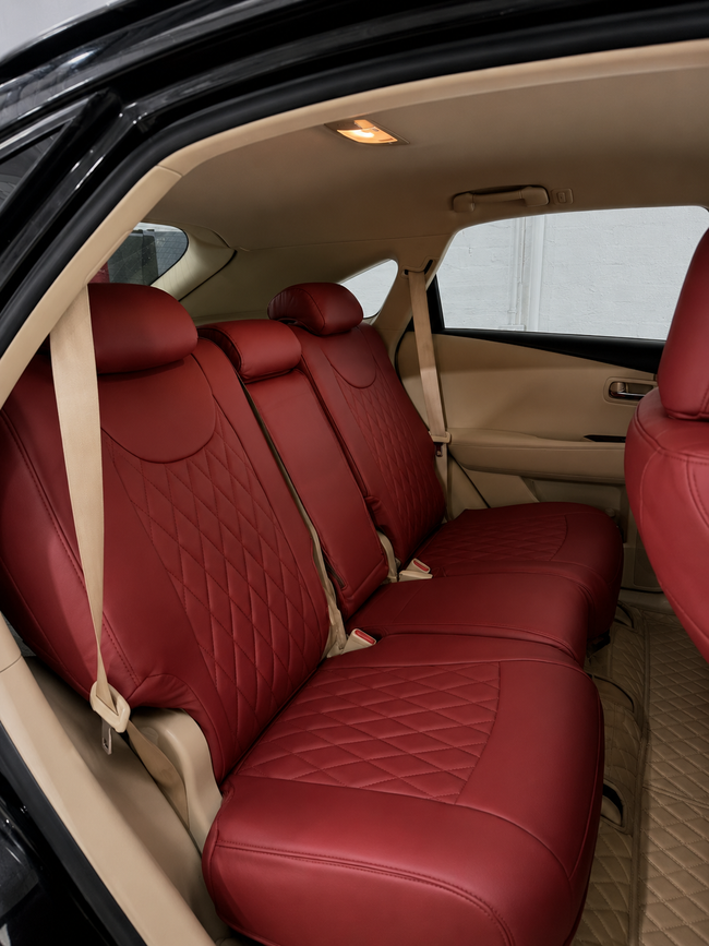 Custom seat cover installation