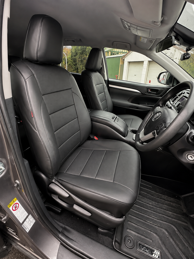 Custom seat cover installation
