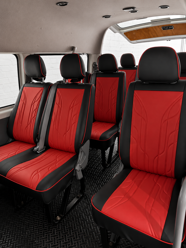 Custom seat cover installation