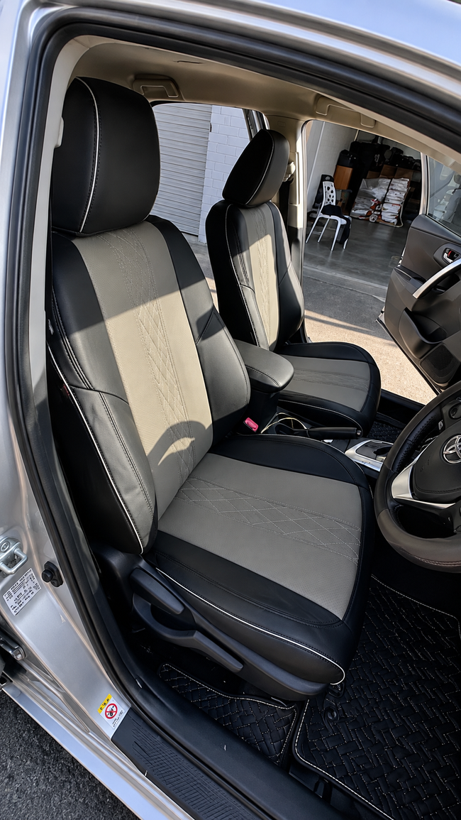 Custom seat cover installation