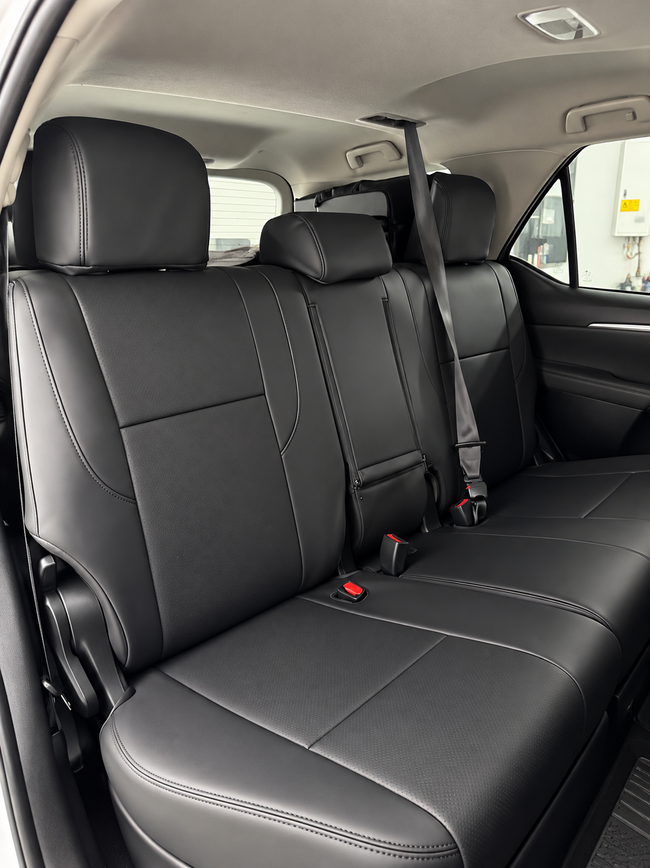Custom seat cover installation