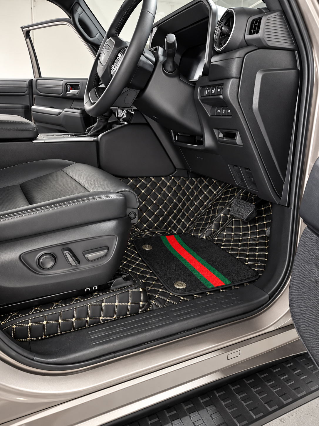 Custom floor mat installation