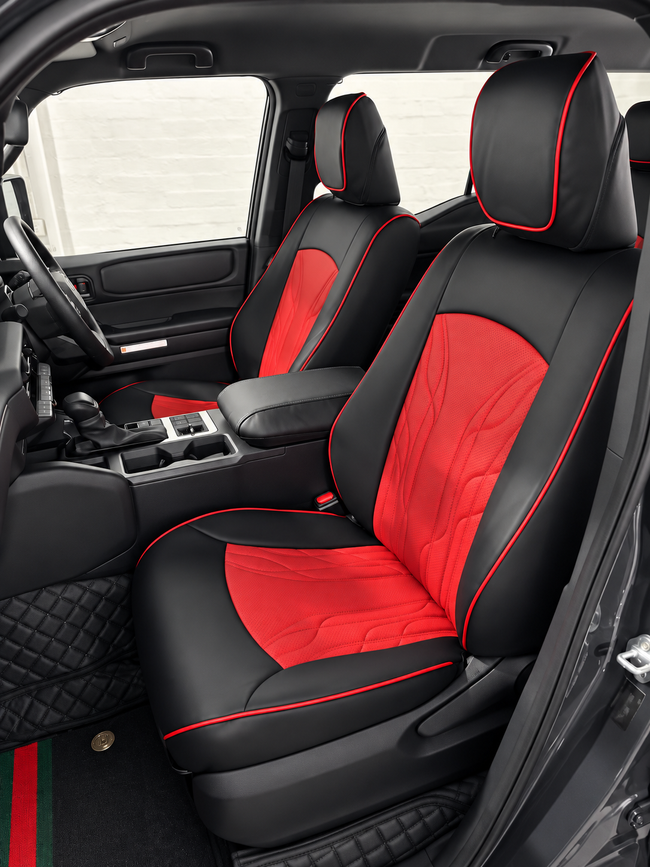 Custom seat cover installation