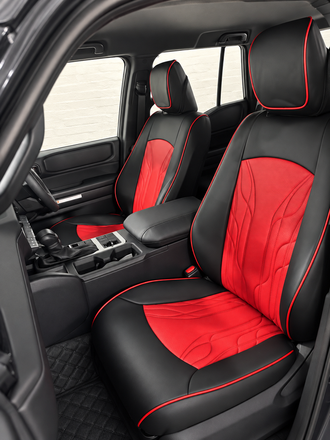 Custom seat cover installation