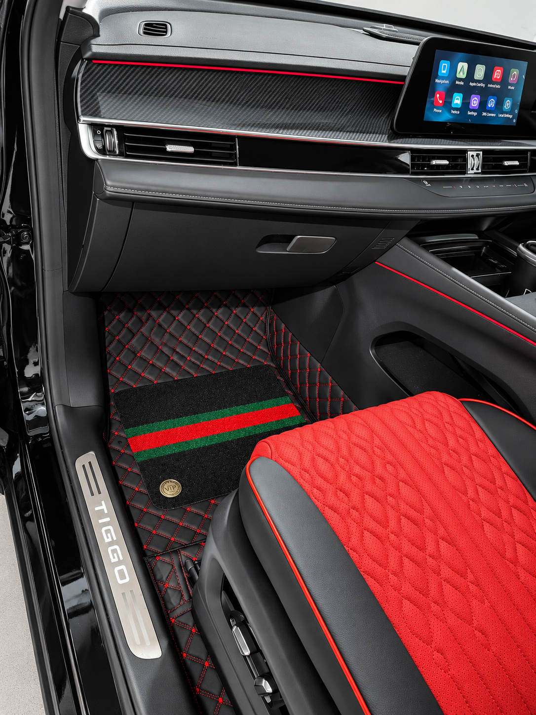 Custom floor mat installation