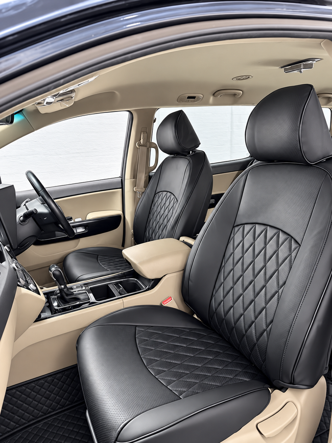Custom seat cover installation