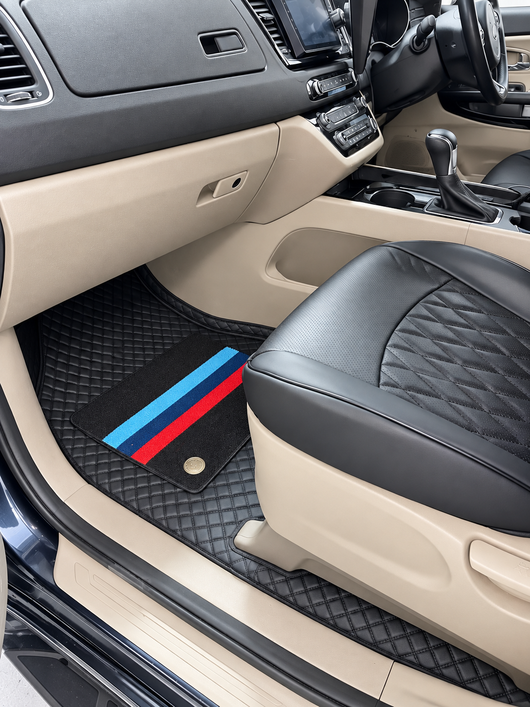 Custom floor mat installation