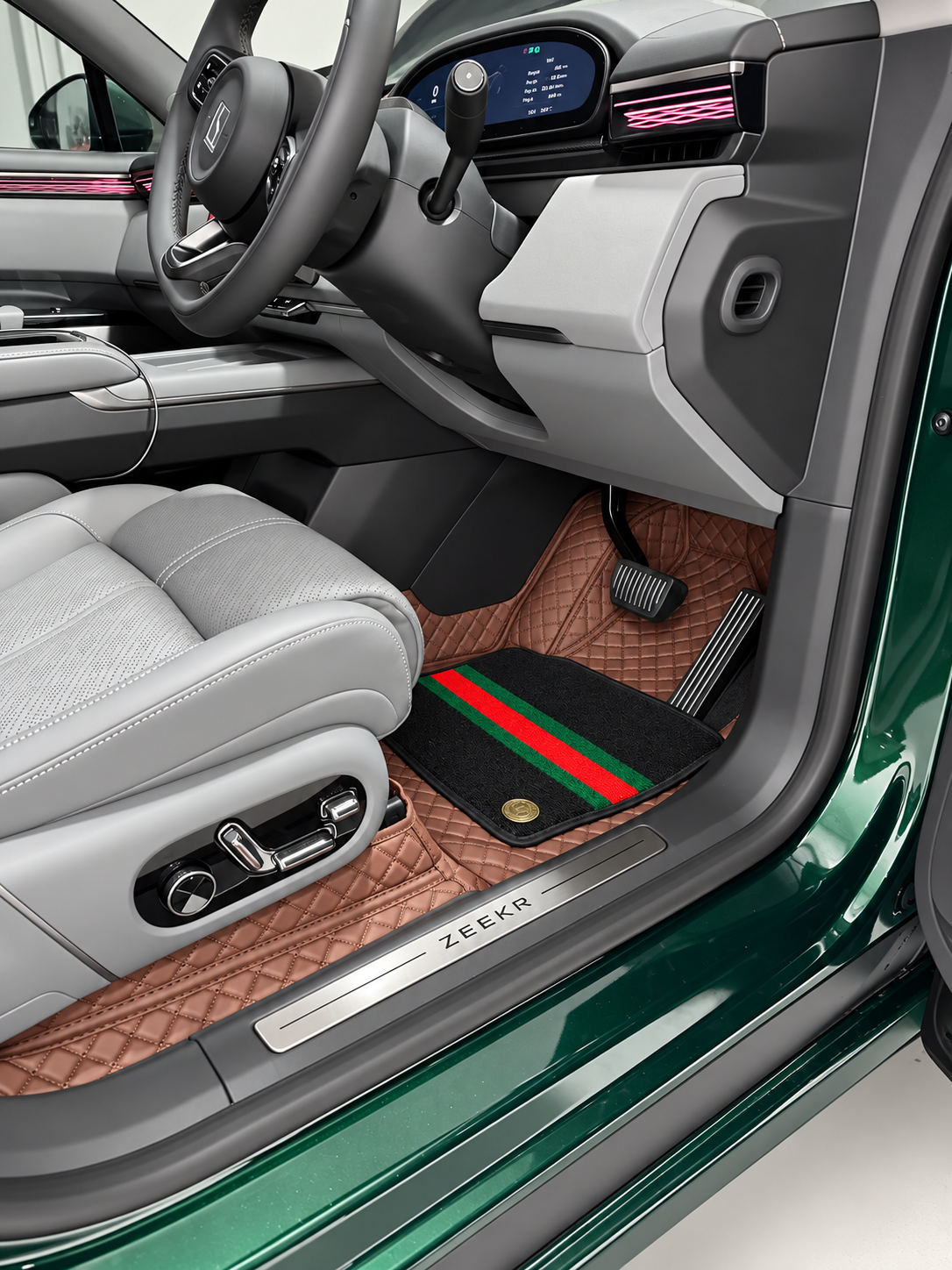 Custom floor mat installation