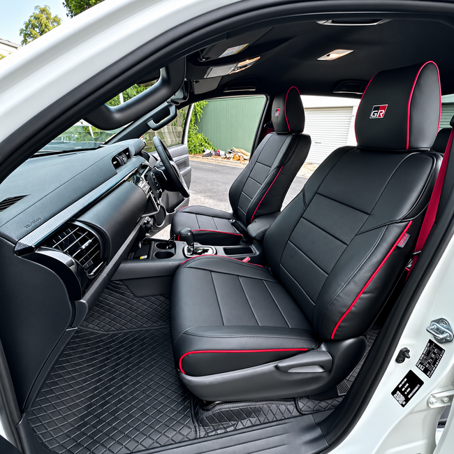 Custom seat cover installation