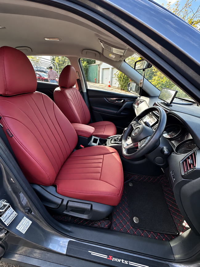 Custom seat cover installation