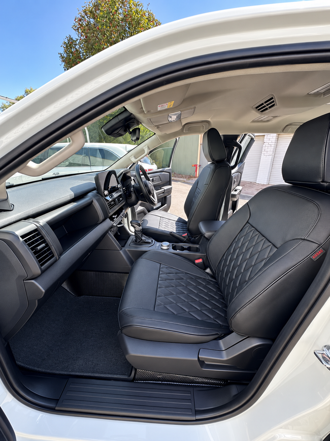 Custom seat cover installation