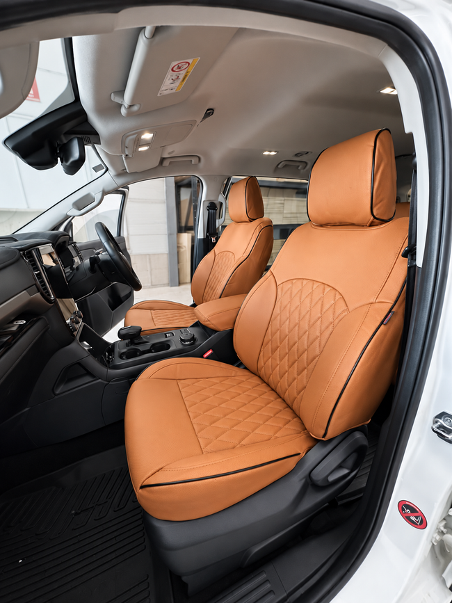 Custom seat cover installation