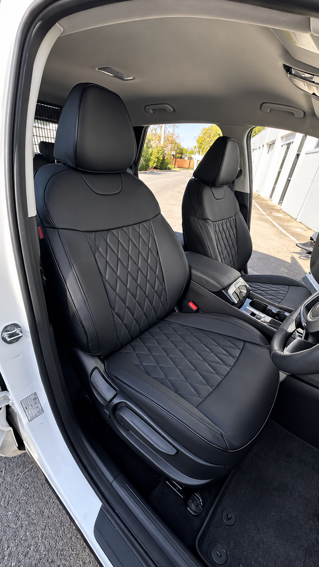 Custom seat cover installation